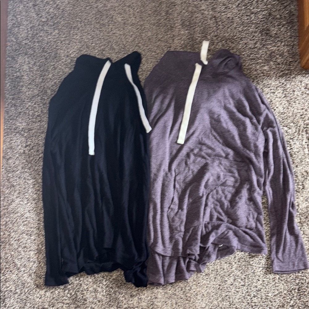 Zyia Black and Purple Hooded Sweaters